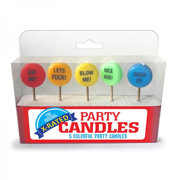 X-Rated Party Candles 5 Colorful Candles