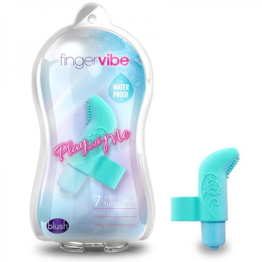 Blush Silicone Finger Vibe (blue)