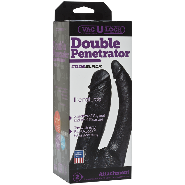 Vac-U-Lock Code Black Double Penetrator