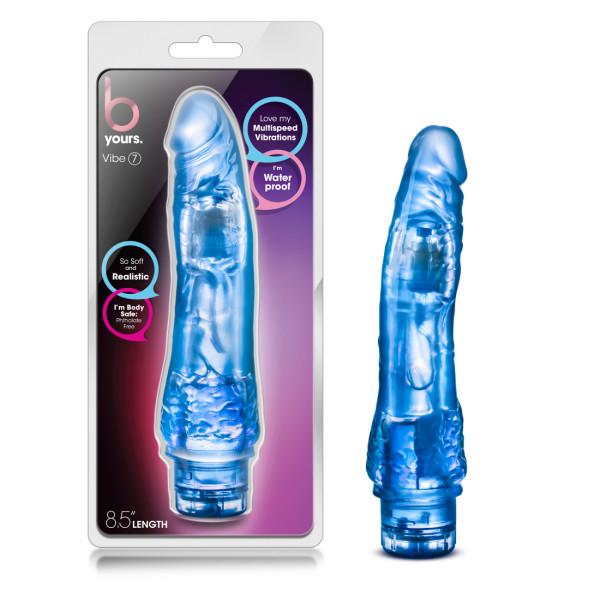 B Yours Vibe 7 Blue Vibrating Dildo