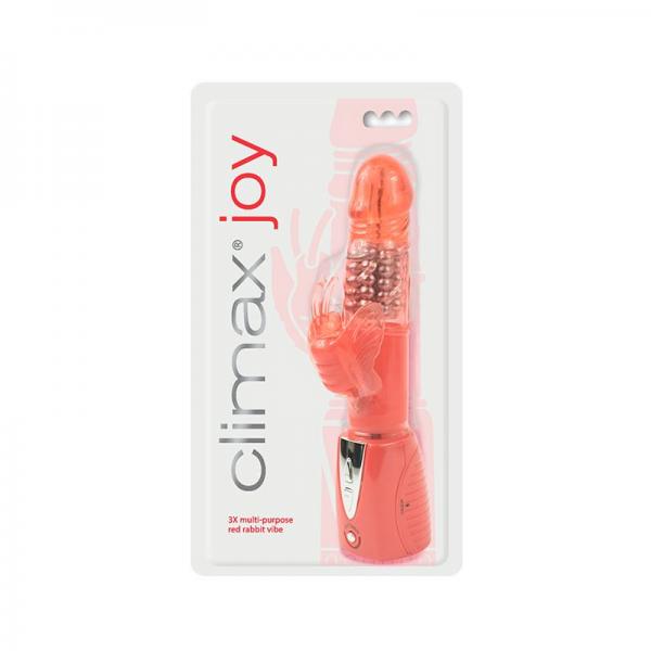 Climax Joy 3X Multi-Purpose Rabbit Vibrator Red