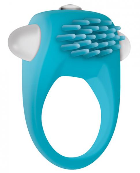 The Teal Tickler Vibrating Cock Ring