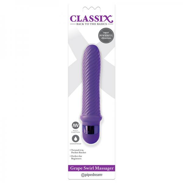 Classix Grape Swirl Massager Purple Vibrator