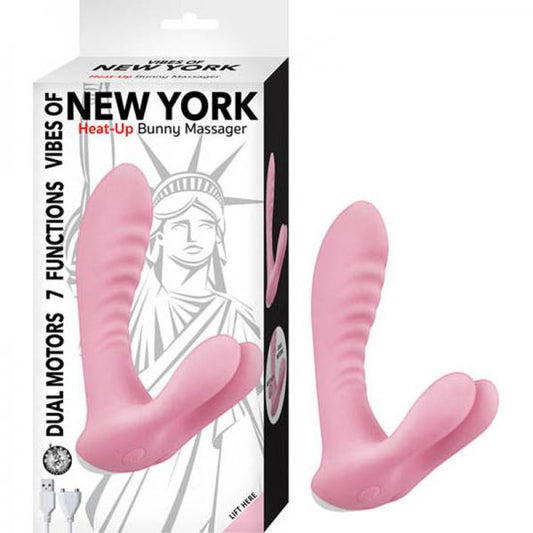 Vibes Of New York Heat-up Bunny Massager Pink