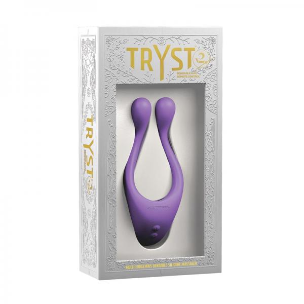 Tryst V2 Bendable Multi Erogenous Zone Massager With Remote Purple