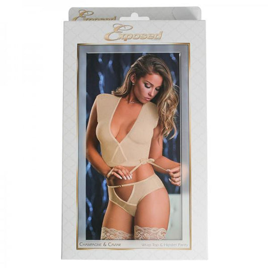 Champagne & Caviar Wraptop &panty Nu 2xl