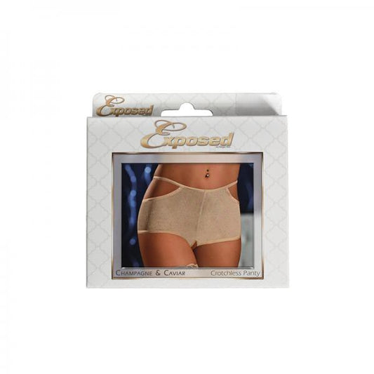 Champagne & Caviar Crotchlss Pnty Nu 2xl